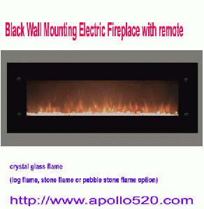 Sell: Black Wall Mounting Electric Fireplace with remote