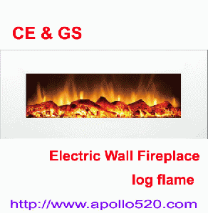 Log Flame 1500 Watt Wall-mounted Electric Fireplace Heater